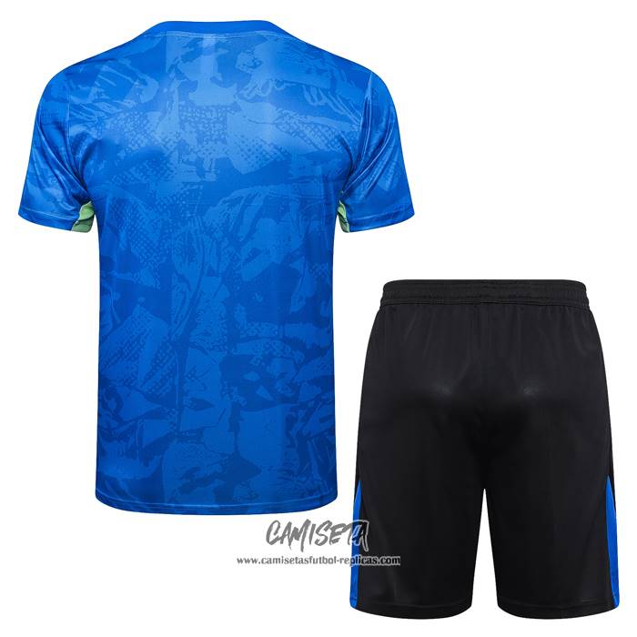 Chandal del Barcelona 2024-2025 Manga Corta Azul - Pantalon Corto